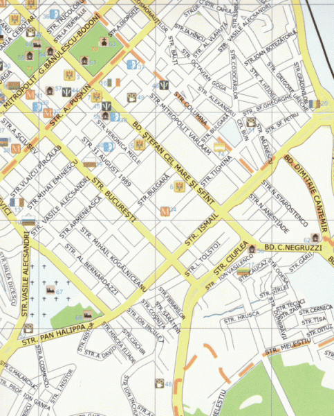 Moldavsko (Moldávie) - turistická mapa 1:500.000