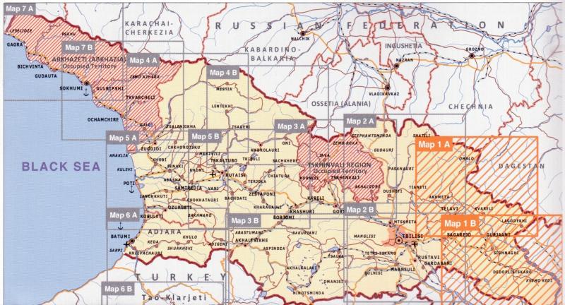 Gruzie, mapa 1 - KAKHETI (Tusheti) 1:200.000