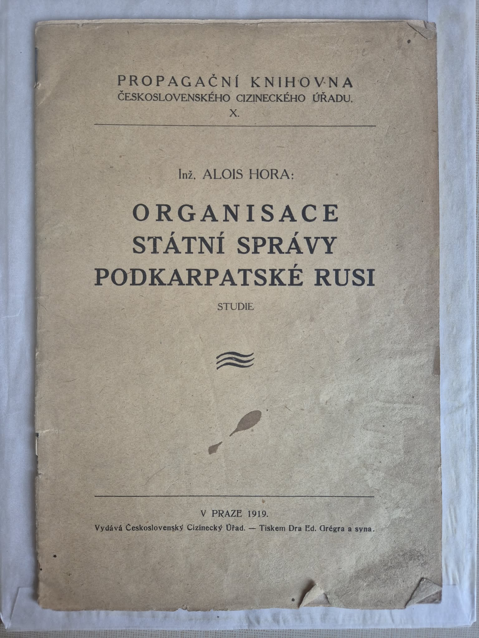 Organisace státní správy Podkarpatské Rusi, Ing. Alois Hora