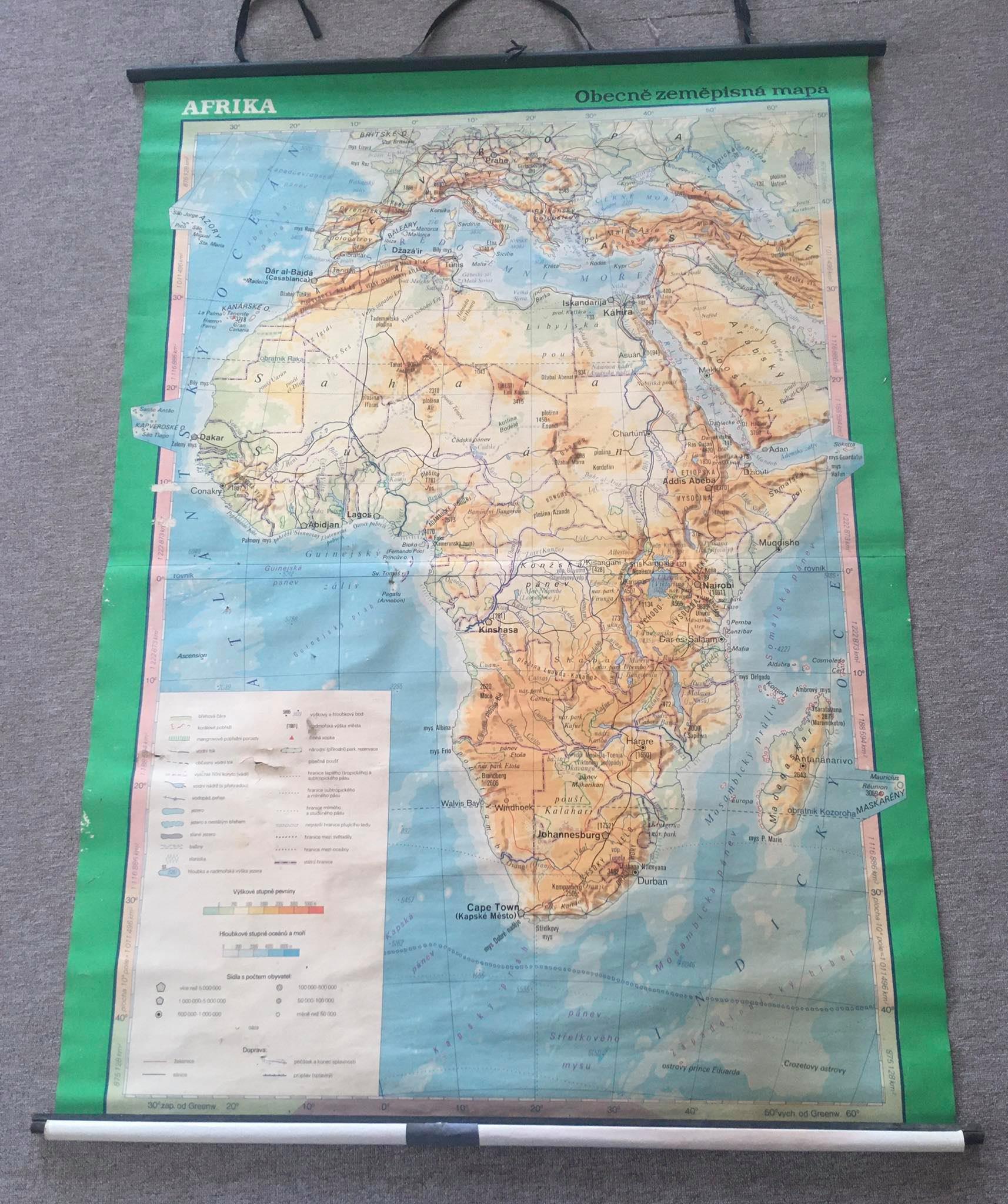 Mapa nátěnná - Afrika