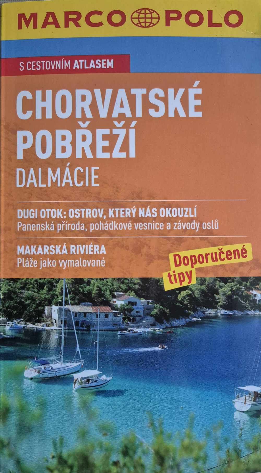 Chorvatské pobřeží s cestovním atlasem - Dalmácie