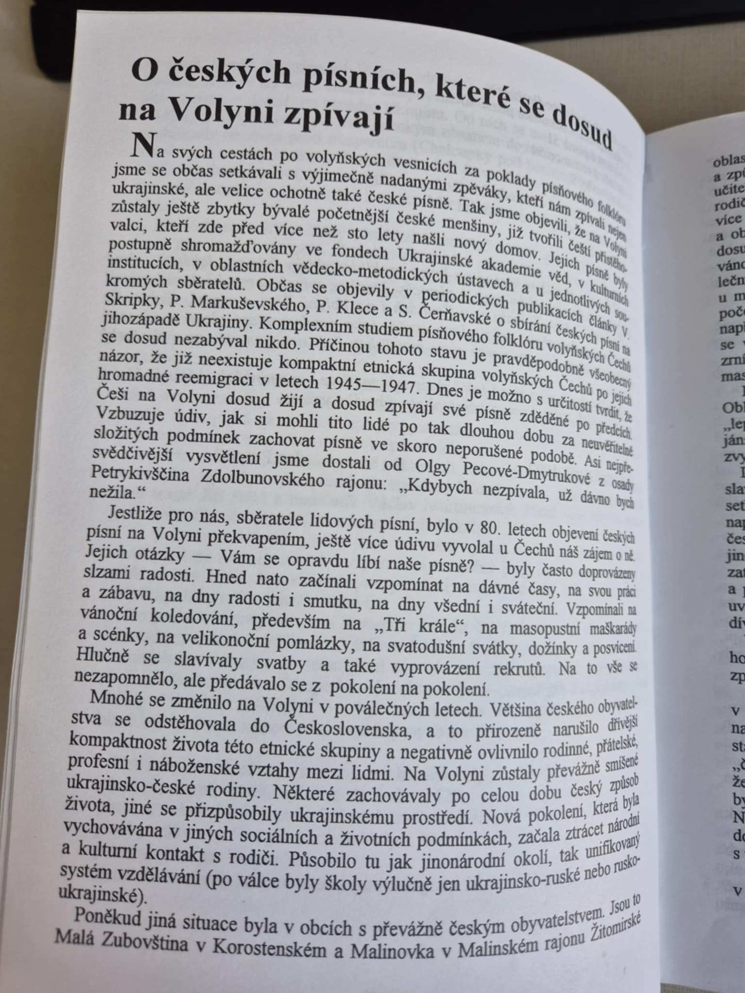 České písně z ukrajinské Volyně, J.Pospíšil, V.Lohvinová