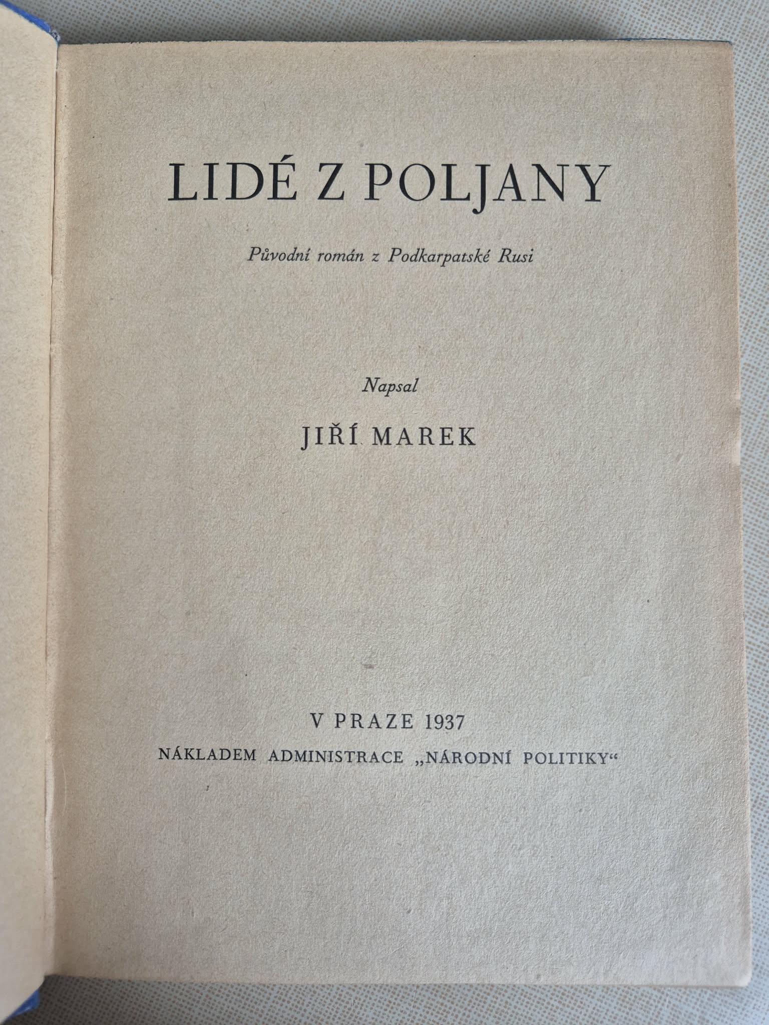 Lidé z Poljany, Jiří Marek