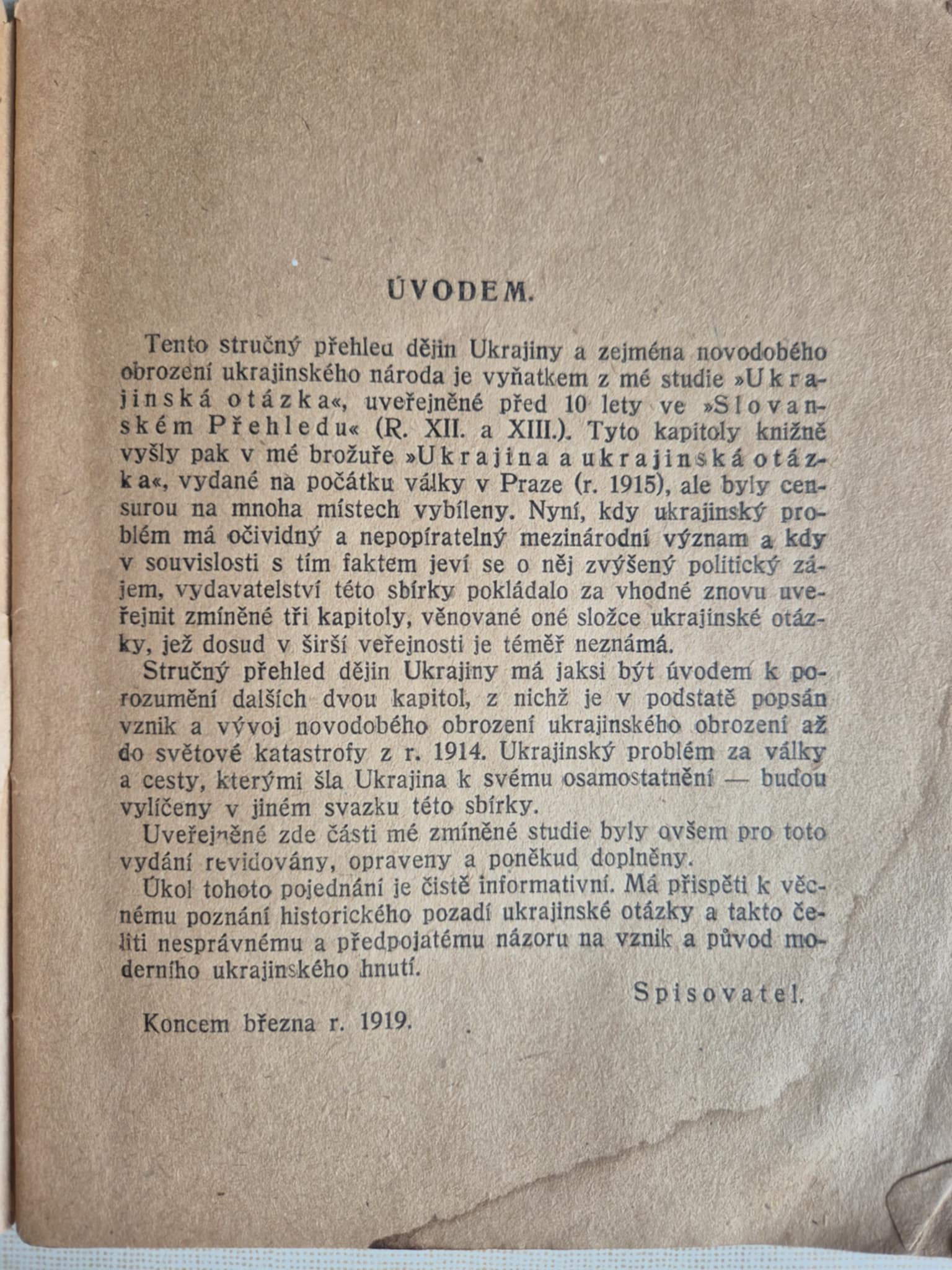 Z dějin Ukrajiny a ukrajinského obrození