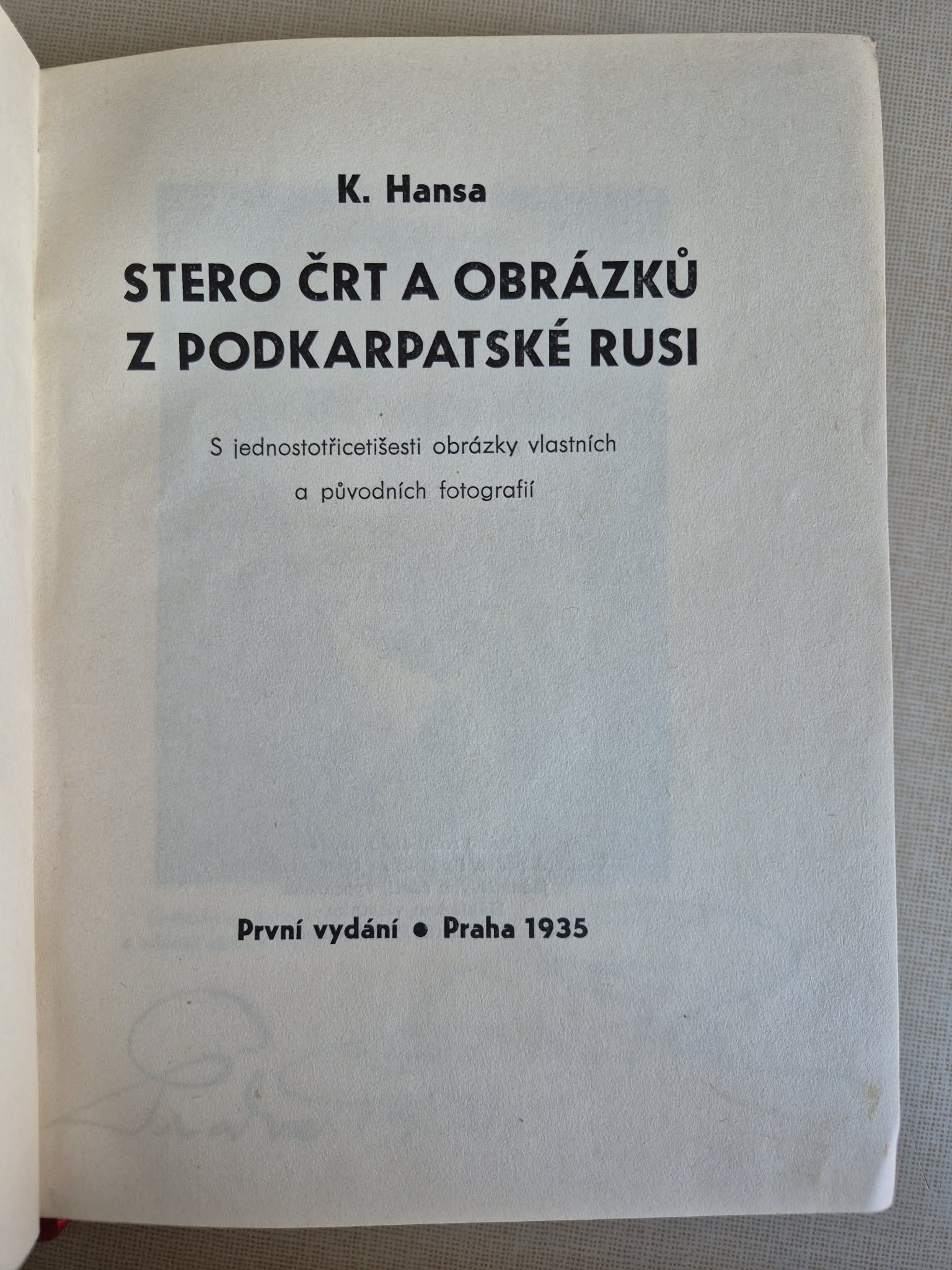 Stero črt a obrázků z Podkarpatské Rusi, K.Hansa