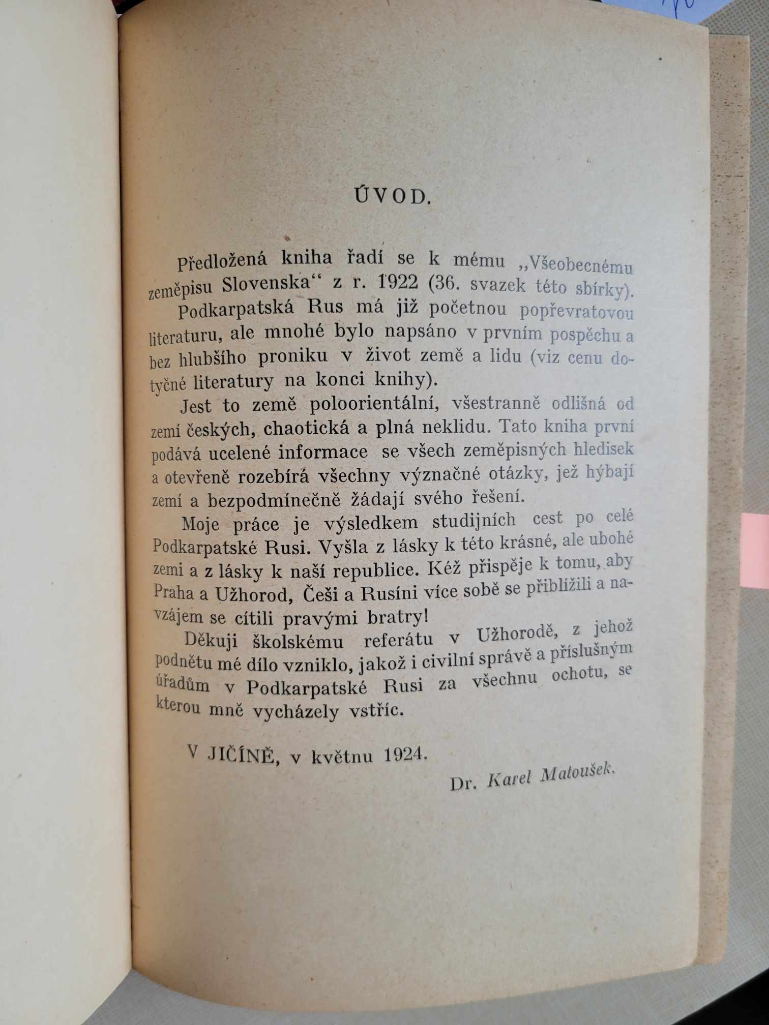 Podkarpatská Rus - Matoušek, Podnebí a člověk - Hanzlík, Naše Slezsko - Adamus