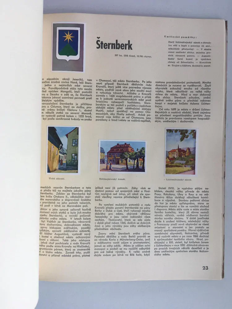 Města Moravy, Slezska, Slovenska a Podkarpatské Rusi a historické jejich památky,  II.