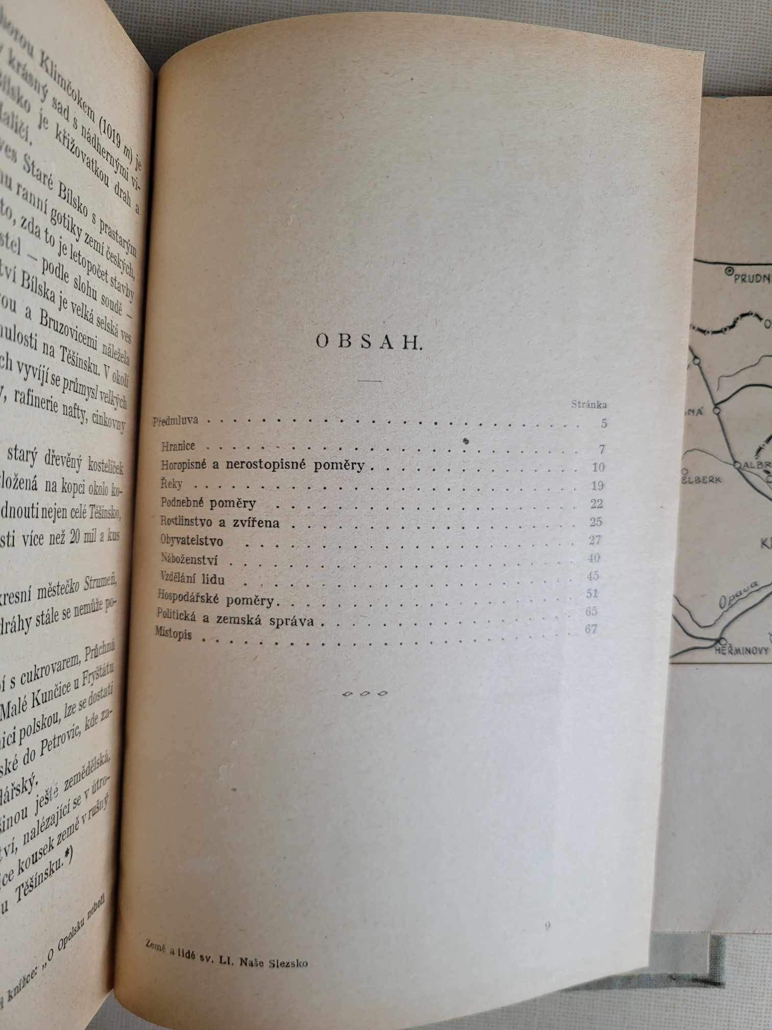 Podkarpatská Rus - Matoušek, Podnebí a člověk - Hanzlík, Naše Slezsko - Adamus