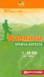 KARPATY, Ukrajina - Jaremče-Vorochta, mapa 1:50.000