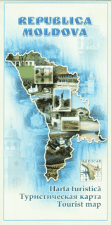 Moldavsko (Moldávie) - turistická mapa 1:500.000